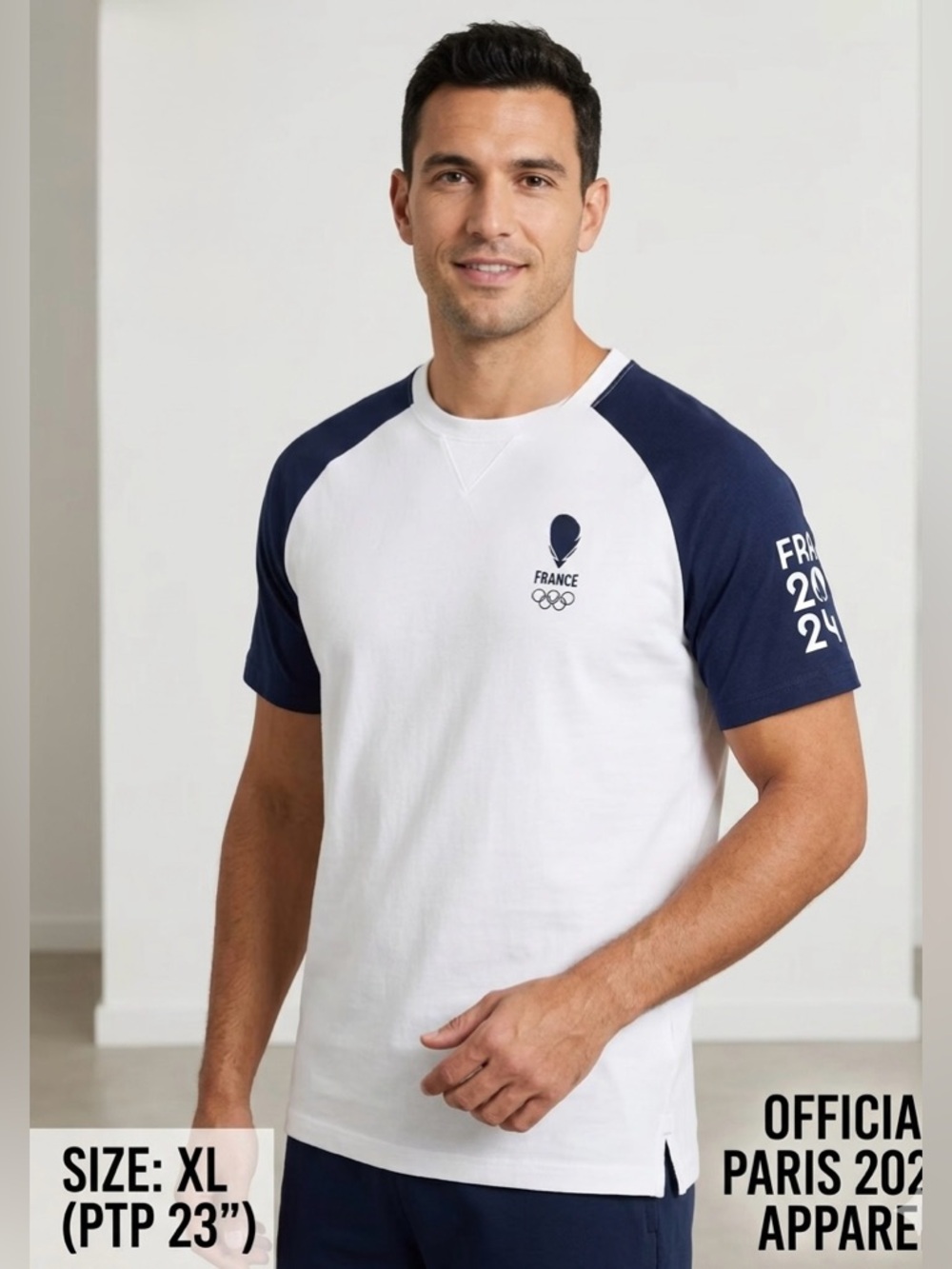 NWT Paris 2024 France Olympic Team T-Shirt - XL (23” PTP)